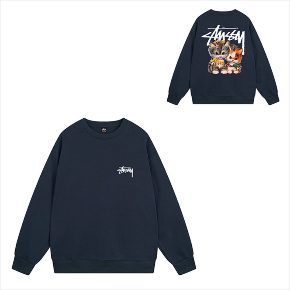 Stussy Sweatshirt Kitten Crew Sweat Navy